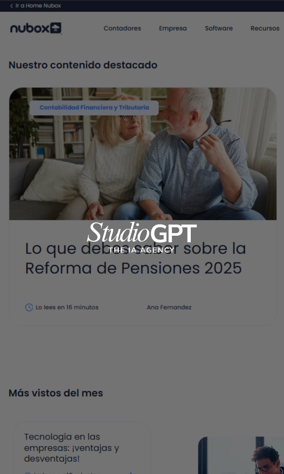 Sitioweb de Nubox.com